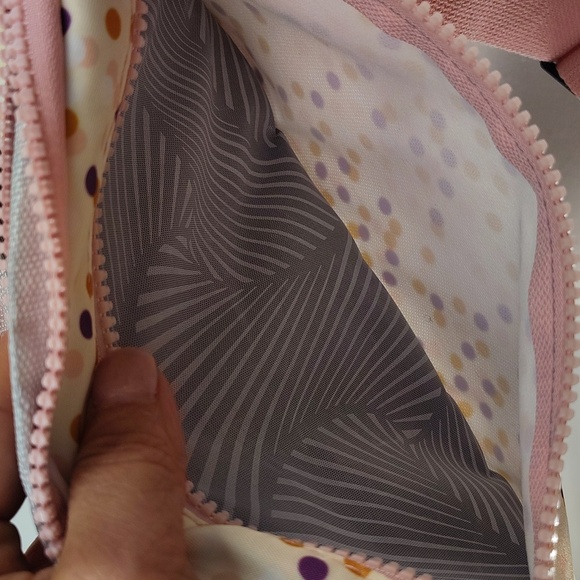 SPORT Pink Polka Dot Crossbody Bum Bag Multiple Zip Pockets - Picture 10 of 10